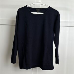 J. Crew Navy Blue Crew Neck Sweater Classic Knit